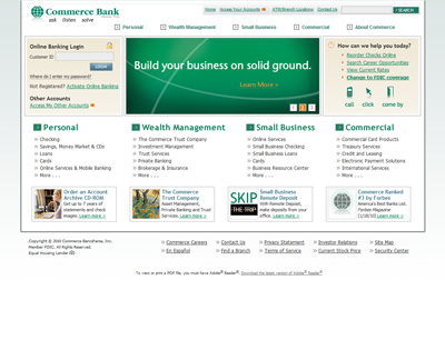 Commerce Bank Home Page