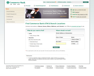 Commerce Bank Home Page