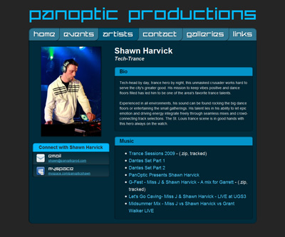 PanOptic Artist Page