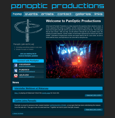 PanOptic Productions Home Page